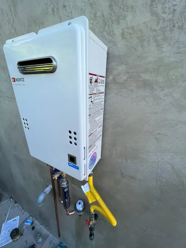 Tankless water heater installation for Bensley homes